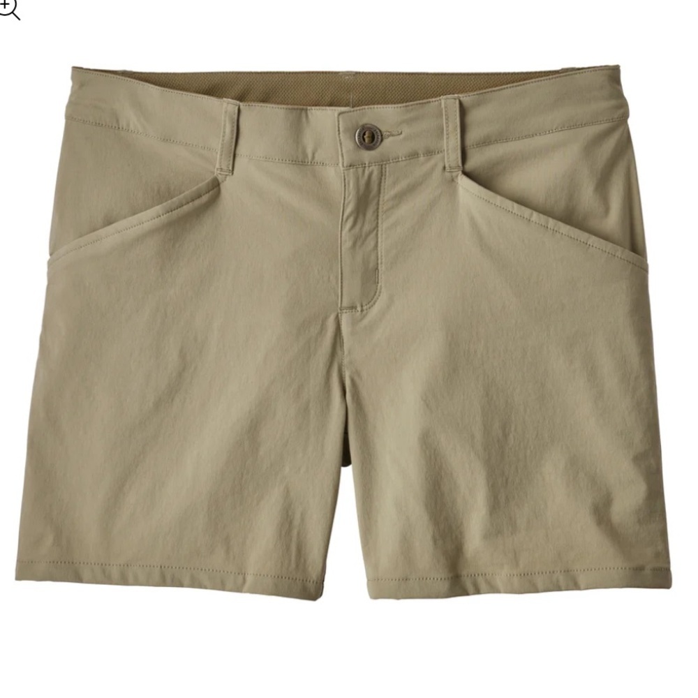 Patagonia Women's Quandary Shorts 5" Inseam Tan 10 Gorpcore trailcore hiking